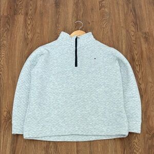 Tommy Hilfiger Light Gray Quarter-Zip Sweater